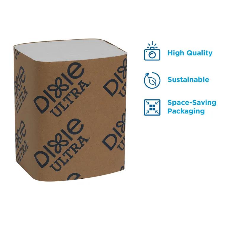 Dixie® Ultra Dispenser Napkins 9.9X6.5 IN White Paper 2PLY Interfold Refill 250 Count/Pack 24 Packs/Case 6000 Count/Case