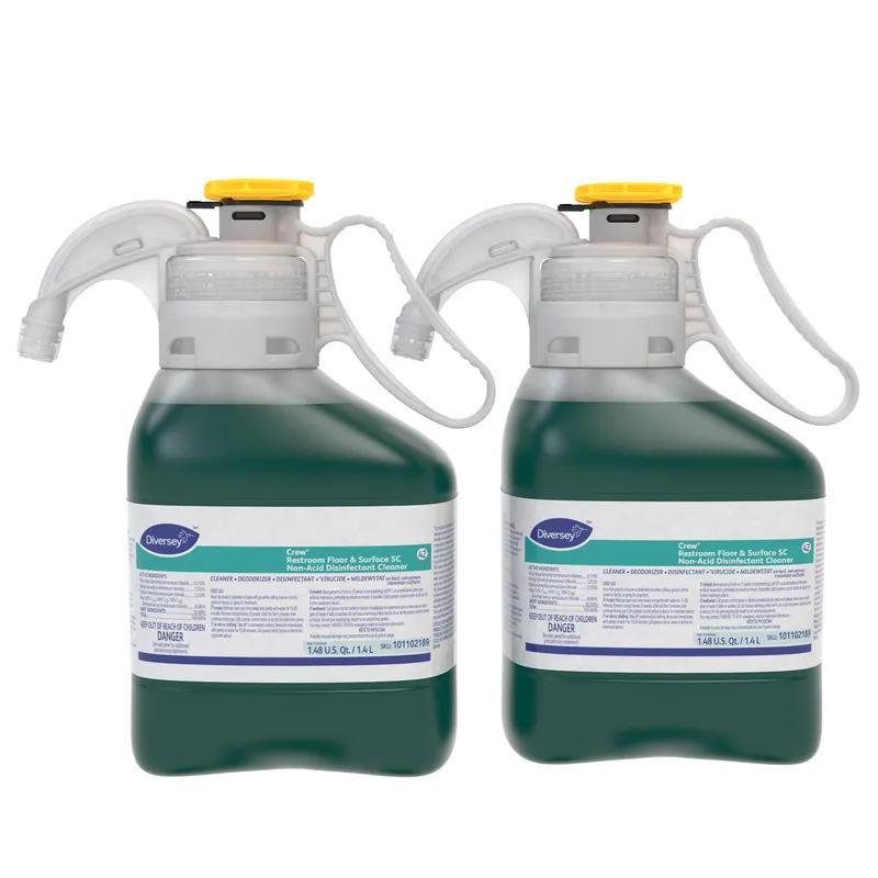 Crew® Fresh Scent Restroom Cleaner One-Step Disinfectant Deodorizer 1.4 L Neutral Liquid Concentrate 2/Case