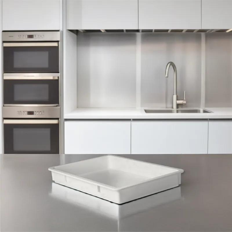 Dough Food Storage Box 25.5X17.875X3.375 IN White PP 1/Each