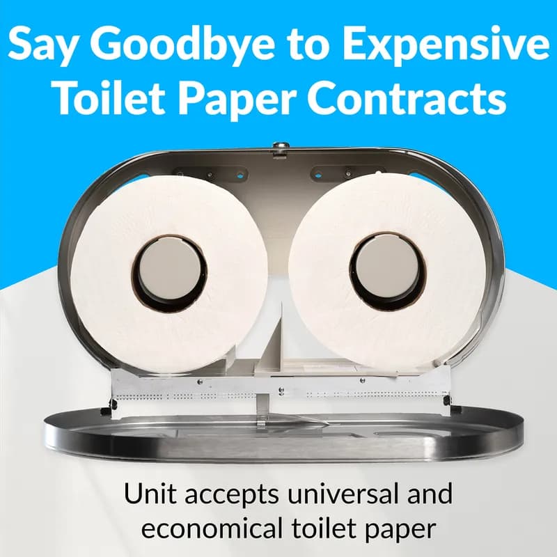 Toilet Paper Dispenser 20.81X11.38 IN Stainless 1/Each