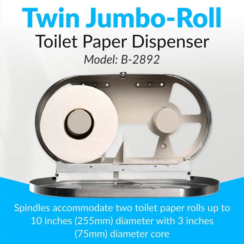 Toilet Paper Dispenser 20.81X11.38 IN Stainless 1/Each