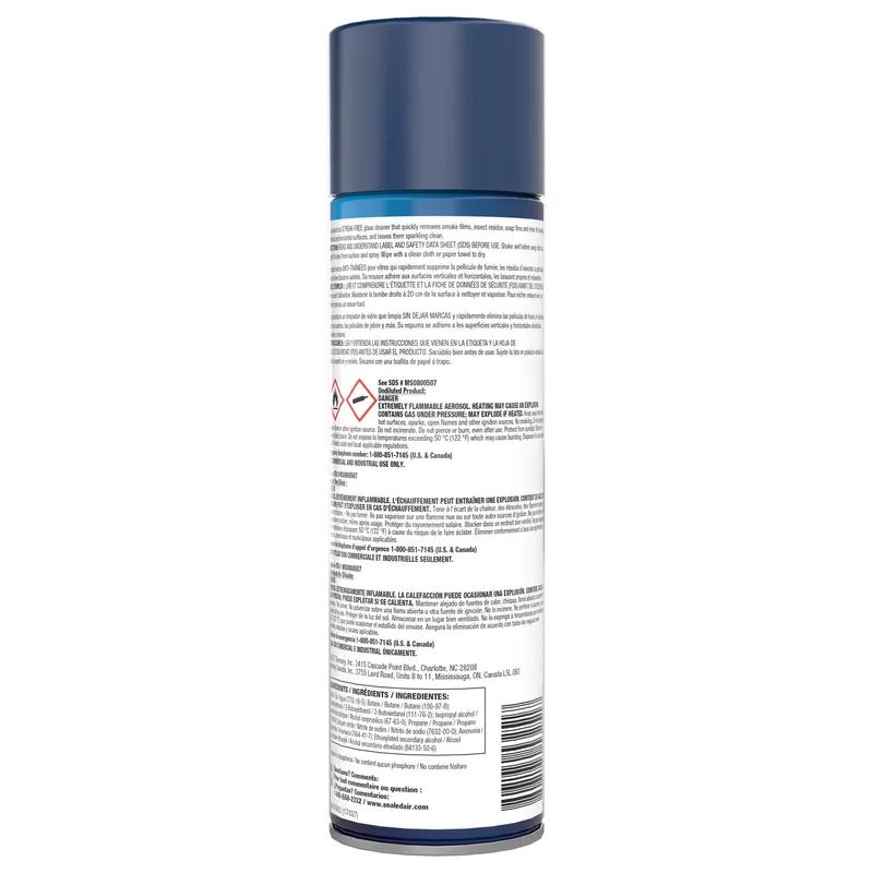 Glance® Window & Glass Cleaner 19 FLOZ Multi Surface Aerosol RTU Non-Ammoniated 12/Case