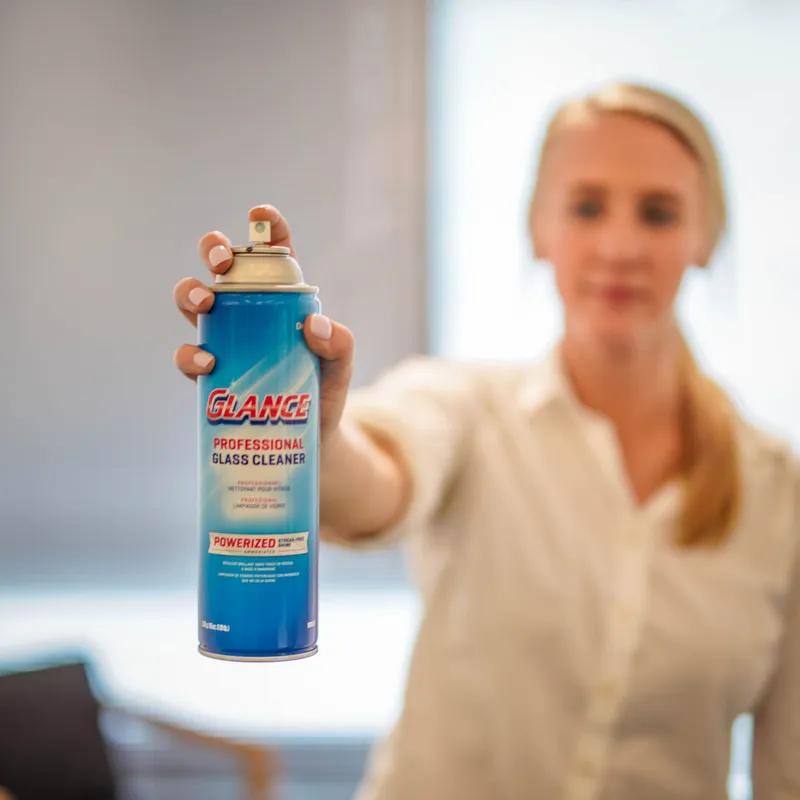 Glance® Window & Glass Cleaner 19 FLOZ Multi Surface Aerosol RTU Non-Ammoniated 12/Case