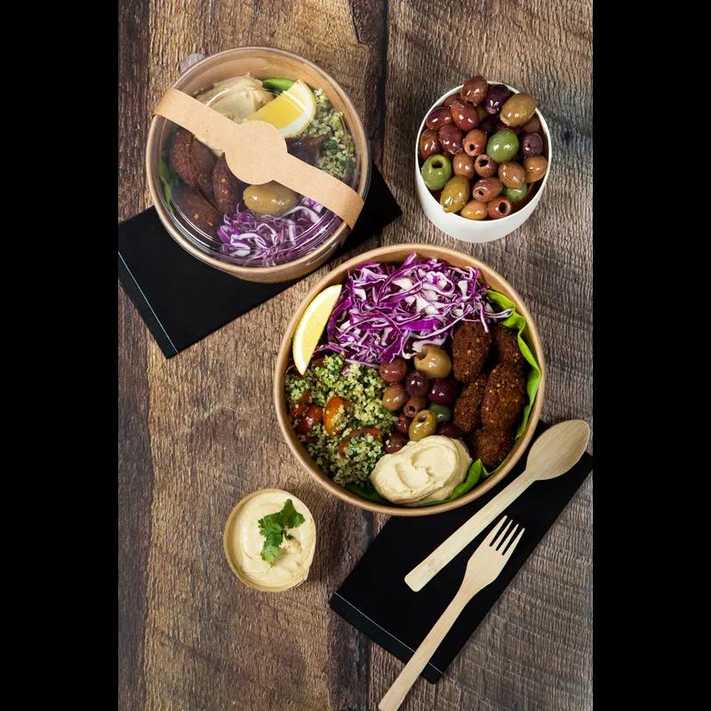 Cutlery Kit 6.2 IN Wood Natural Oven Safe With Napkin,Knife,Fork,Spoon 50 Count/Pack 5 Packs/Case 250 Count/Case