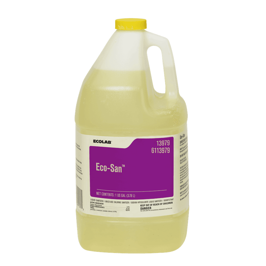 Eco-San Dishmachine Sanitizer 1 GAL Low Temperature Liquid 4/Case