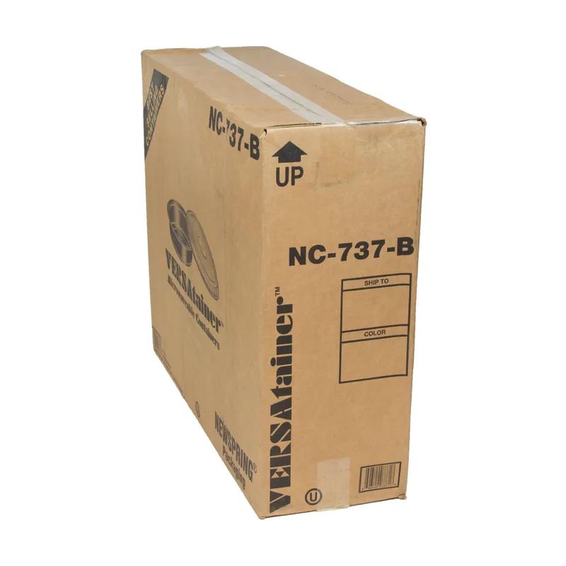 Take-Out Container Base & Lid Combo With Dome Lid 35 OZ PP Black Clear Round 150/Case