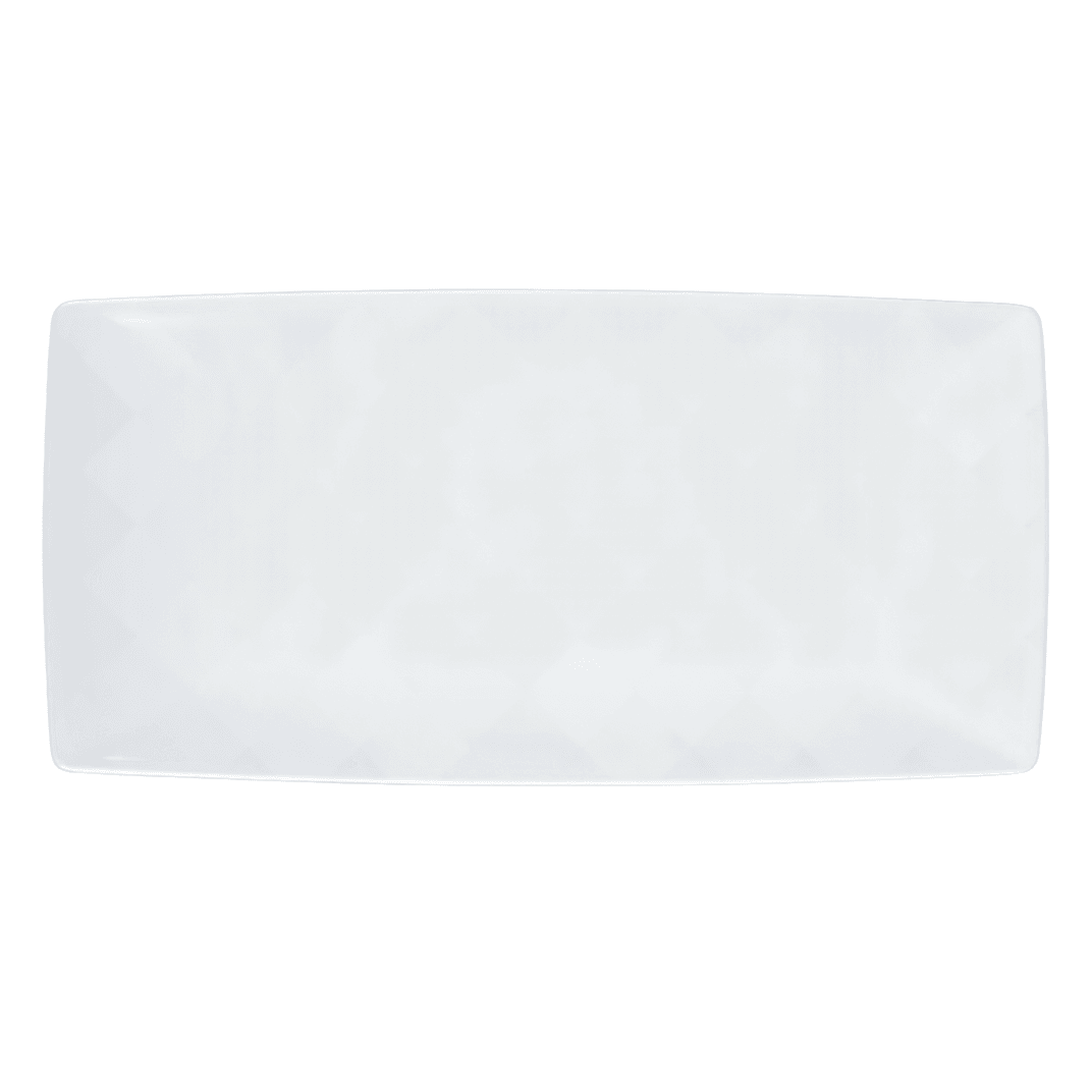 GET Siciliano Tray 15X7.5 IN Melamine White Rectangle Dishwasher Safe 12/Case