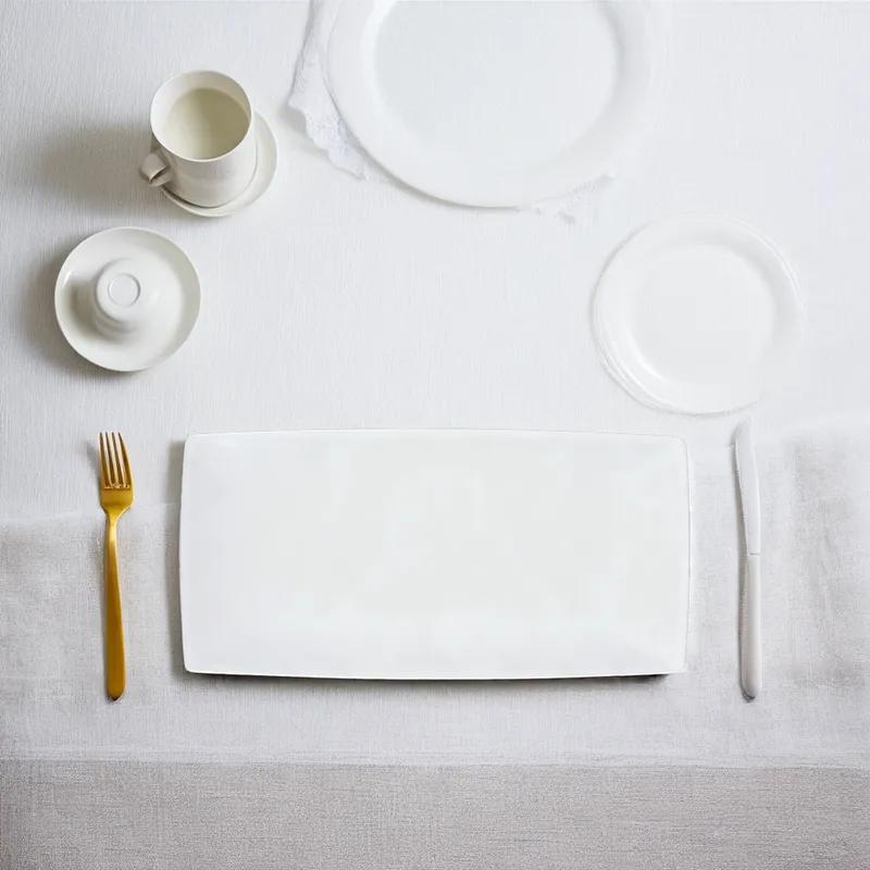 GET Siciliano Tray 15X7.5 IN Melamine White Rectangle Dishwasher Safe 12/Case