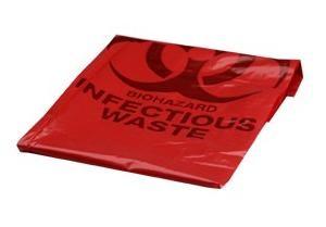 Biohazard Bag 24X32 IN Red Plastic 1.25MIL 250/Case