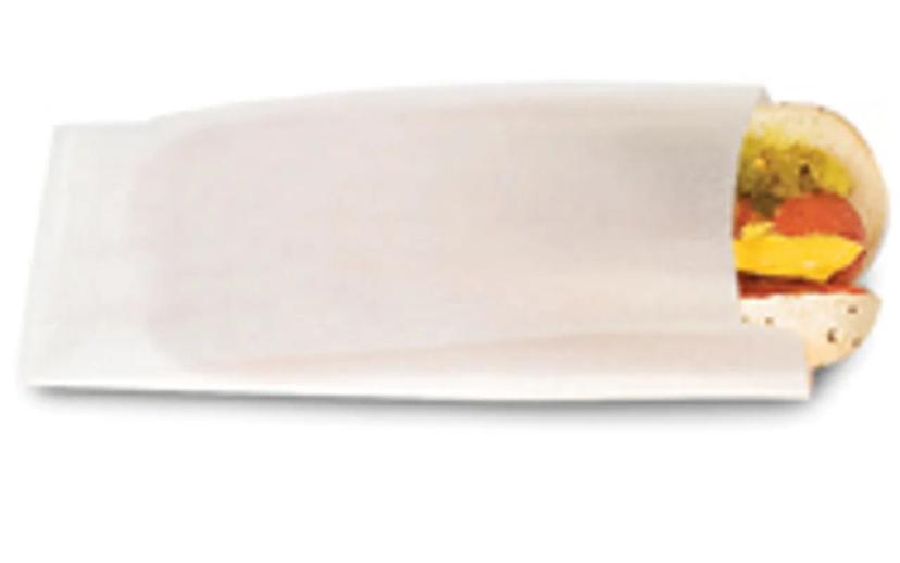 Bagcraft® Hot Dog Bag 3.5X1.5X8.5 IN Wax Coated Paper White 6000/Case