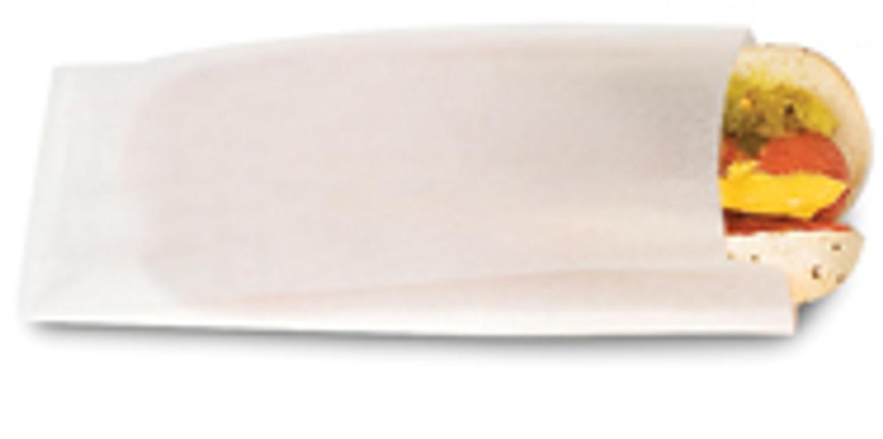 Bagcraft® Hot Dog Bag 3.5X1.5X8.5 IN Wax Coated Paper White 6000/Case