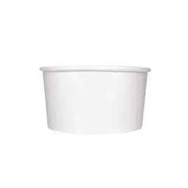 Karat® Food Container Base 24 OZ Double Wall Poly-Coated Paper White Round 600/Case
