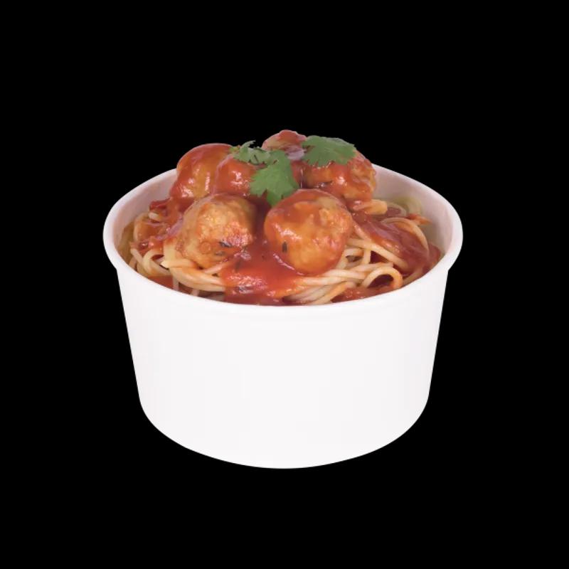 Karat® Food Container Base 24 OZ Double Wall Poly-Coated Paper White Round 600/Case