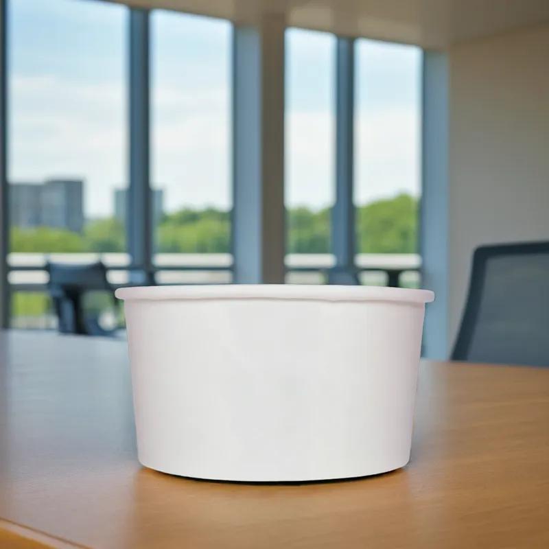 Karat® Food Container Base 24 OZ Double Wall Poly-Coated Paper White Round 600/Case