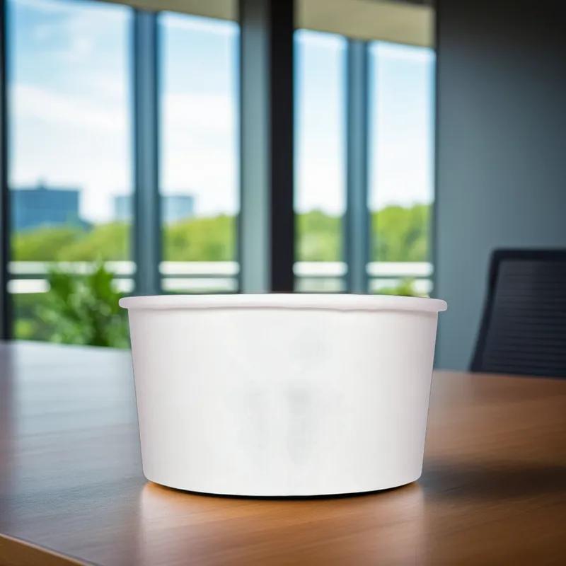 Karat® Food Container Base 24 OZ Double Wall Poly-Coated Paper White Round 600/Case