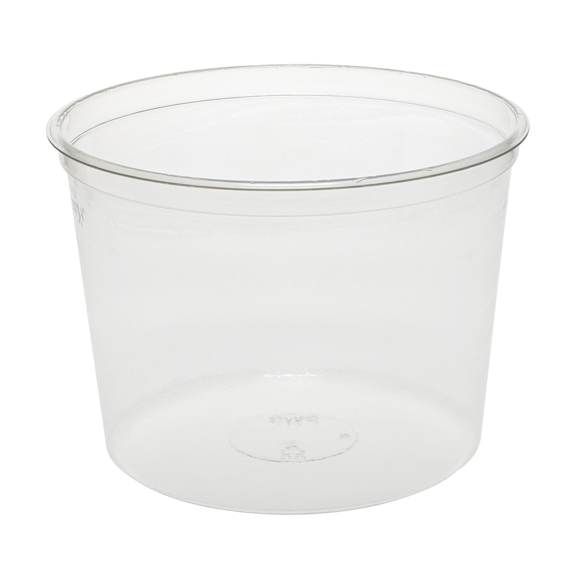 Bucket & Tub Base 72 OZ PET Clear Round 300/Case