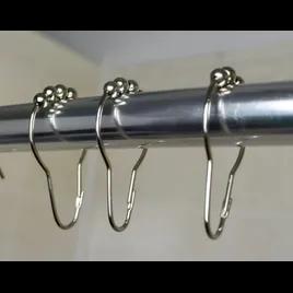 Shower Hook Stainless Steel ABS Nickel Plated 12/Pack