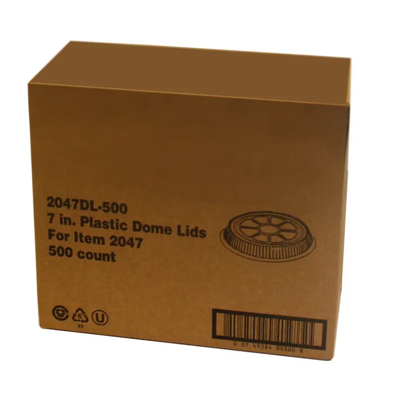 Lid Dome 7X1 IN Plastic Clear Round For Container 500/Case