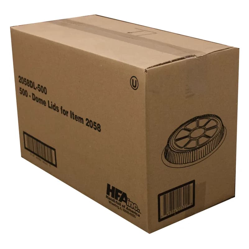 Lid Dome 8.25X1 IN Plastic Clear Round For Container 500/Case