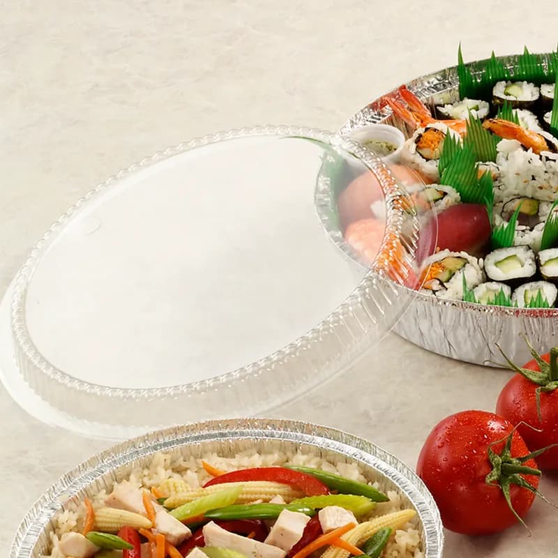 Lid Dome 8.25X1 IN Plastic Clear Round For Container 500/Case