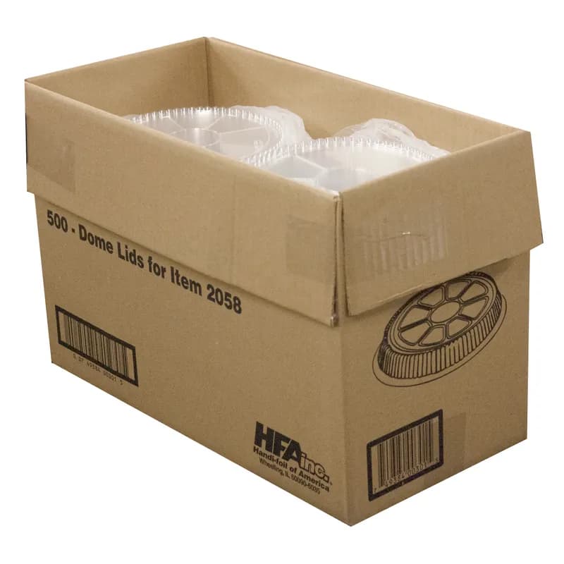 Lid Dome 8.25X1 IN Plastic Clear Round For Container 500/Case