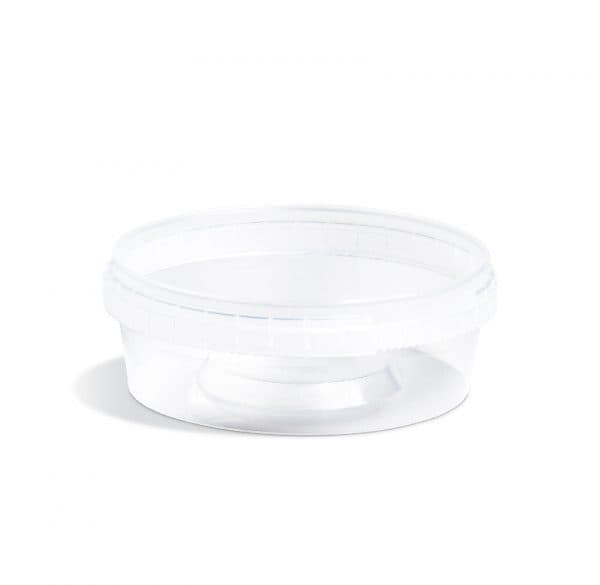 Deli Container Base 8 OZ PP Clear Round Tamper-Evident Tamper-Resistant 500/Case
