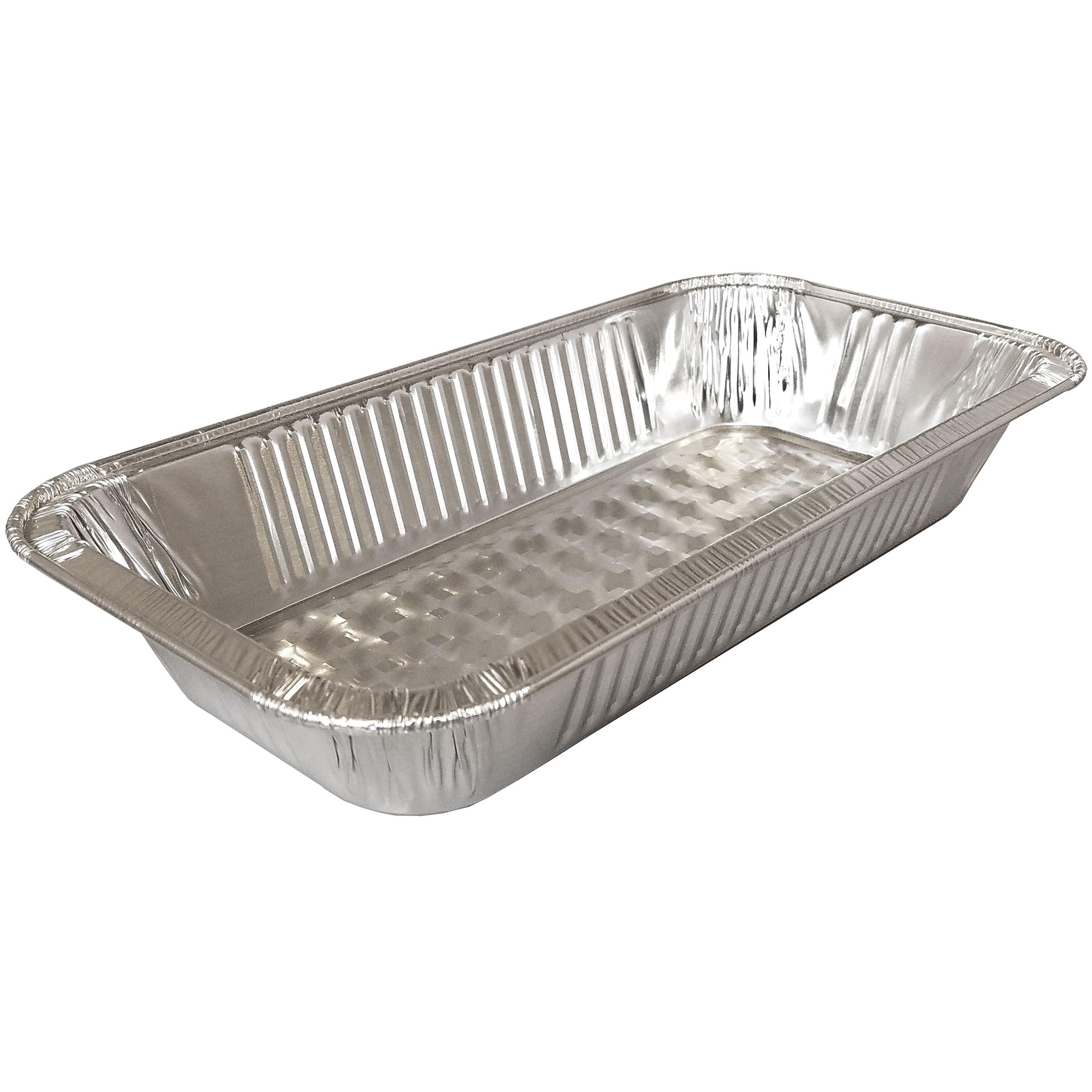 Tru-Fit Steam Table Pan 1/3 Size Aluminum Silver Rectangle Shallow Full Curl 200/Case