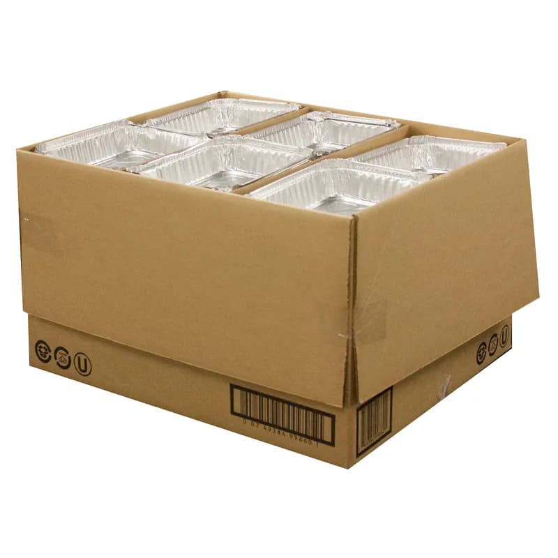 Tru-Fit Steam Table Pan 1/3 Size Aluminum Silver Rectangle Shallow Full Curl 200/Case
