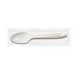 2PC Cutlery Kit PP White Medium Weight Individually Wrapped With Napkin, Spoon 1000/Case