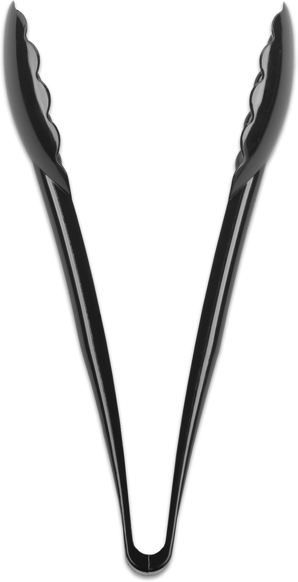 Tongs 9 IN Acetal Black Utility 1/Each