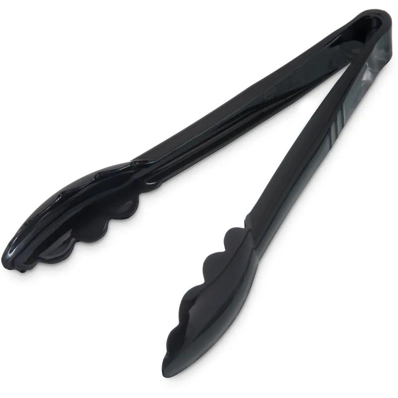 Tongs 9 IN Acetal Black Utility 1/Each