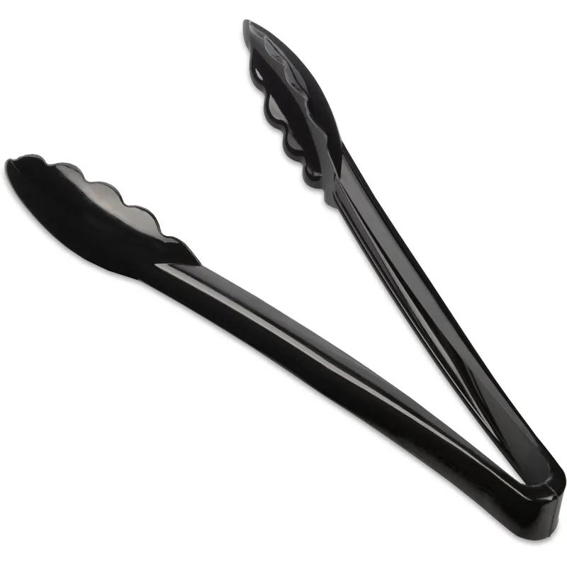 Tongs 9 IN Acetal Black Utility 1/Each