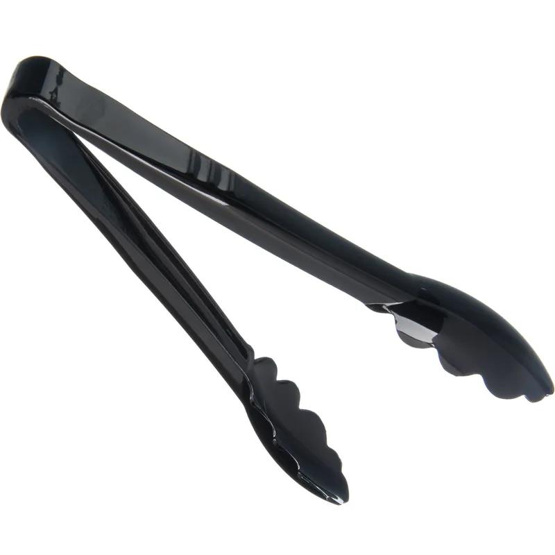 Tongs 9 IN Acetal Black Utility 1/Each