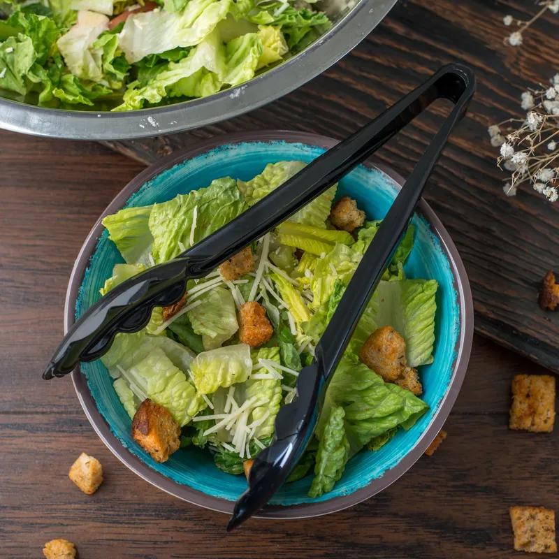 Tongs 9 IN Acetal Black Utility 1/Each