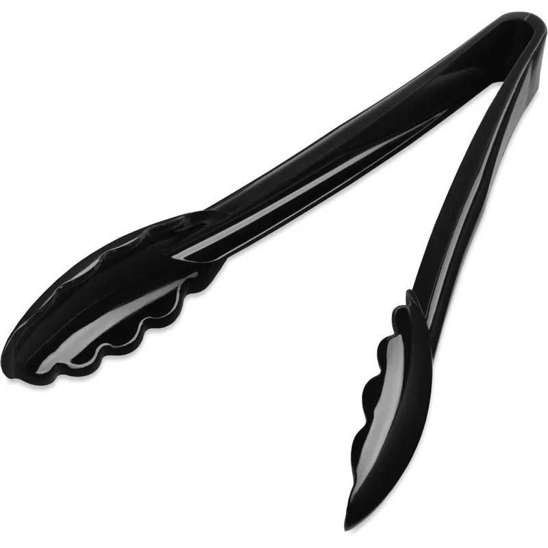 Tongs 9 IN Acetal Black Utility 1/Each