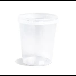 Deli Container Base 32 OZ PP Clear Round Tamper-Evident Tamper-Resistant 250/Case