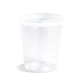 Deli Container Base 32 OZ PP Clear Round Tamper-Evident Tamper-Resistant 250/Case