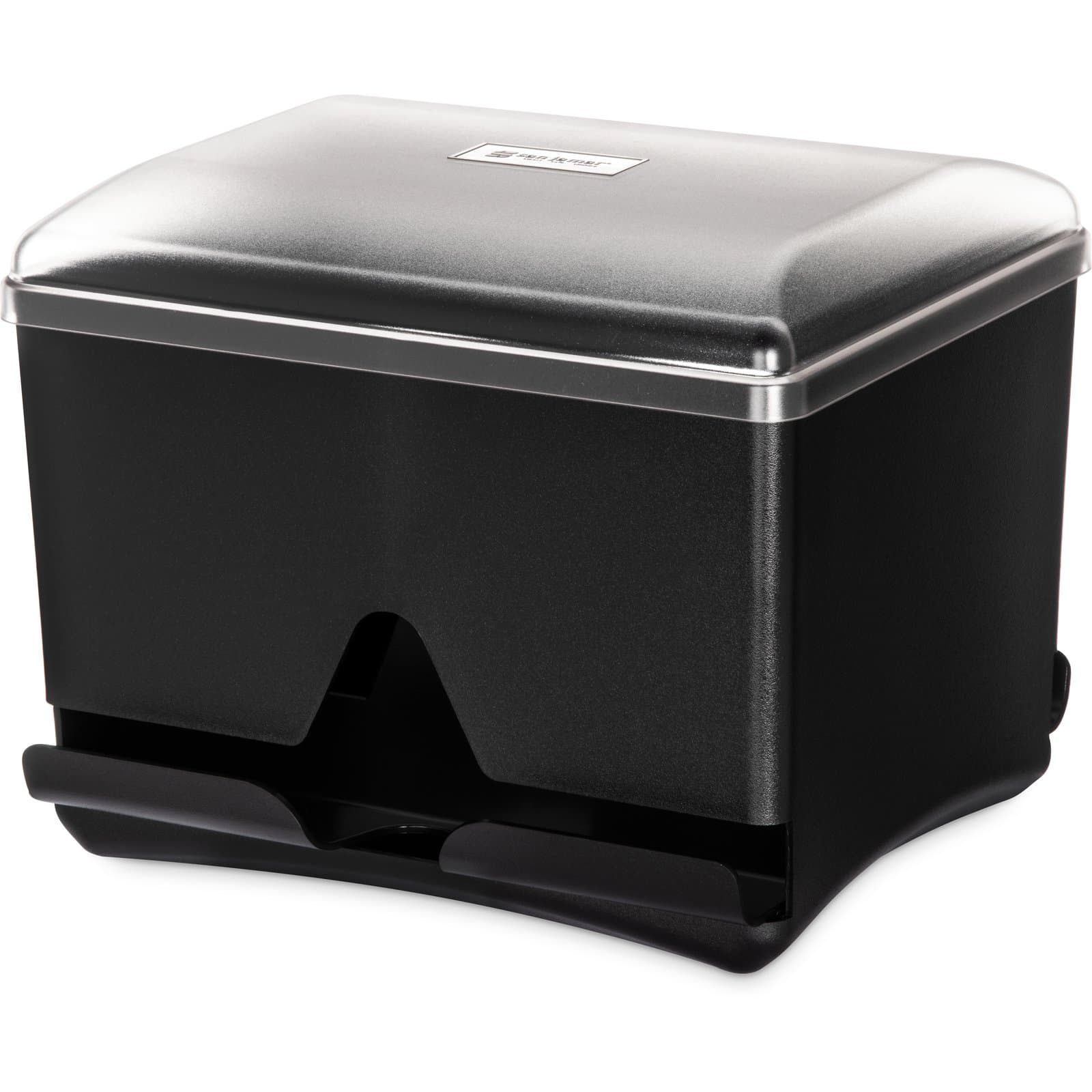 San Jamar Straw Dispenser Plastic Black High Capacity Single-Sided 1/Each