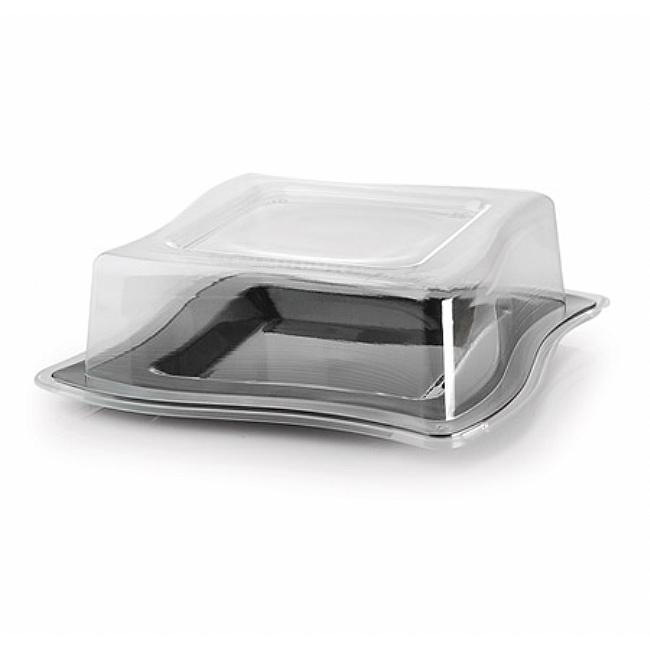 Lid 9.5 IN Plastic Square For Plate Unhinged 120/Case