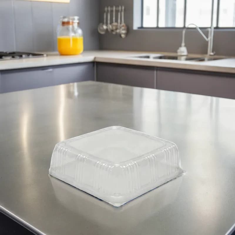 WNA Lid Dome Plastic Clear For Plate Unhinged 25/Case