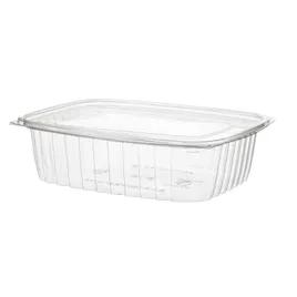 Deli Container Base & Lid Combo With Flat Lid 48 OZ PLA Clear Rectangle 200/Case