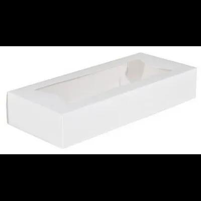 Bakery Box 12.5X5.5X2.25 IN Paperboard White Auto-Lock Bottom With Window 200/Case