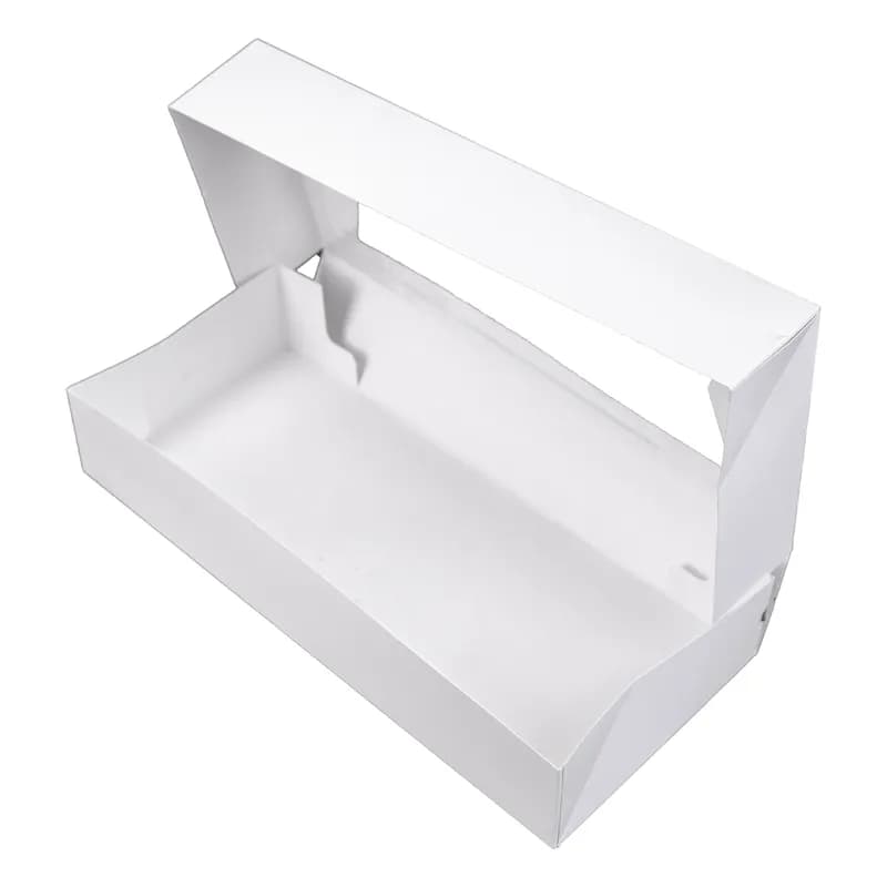 Bakery Box 12.5X5.5X2.25 IN Paperboard White Auto-Lock Bottom With Window 200/Case