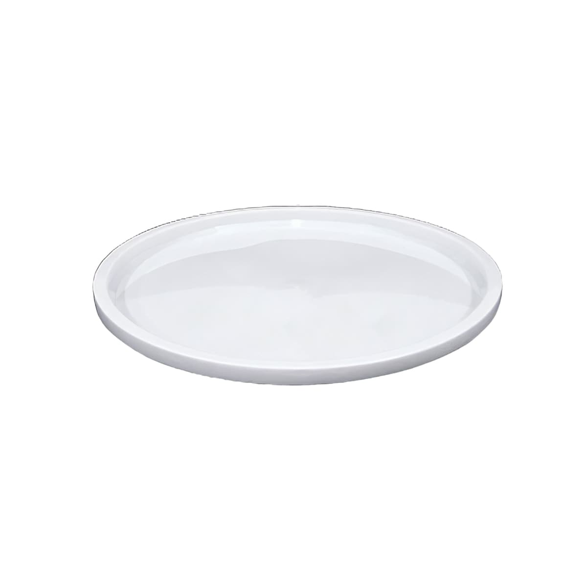 Lid Flat 8.16X8.16X0.48 IN LLDPE White Round For Container 200/Case