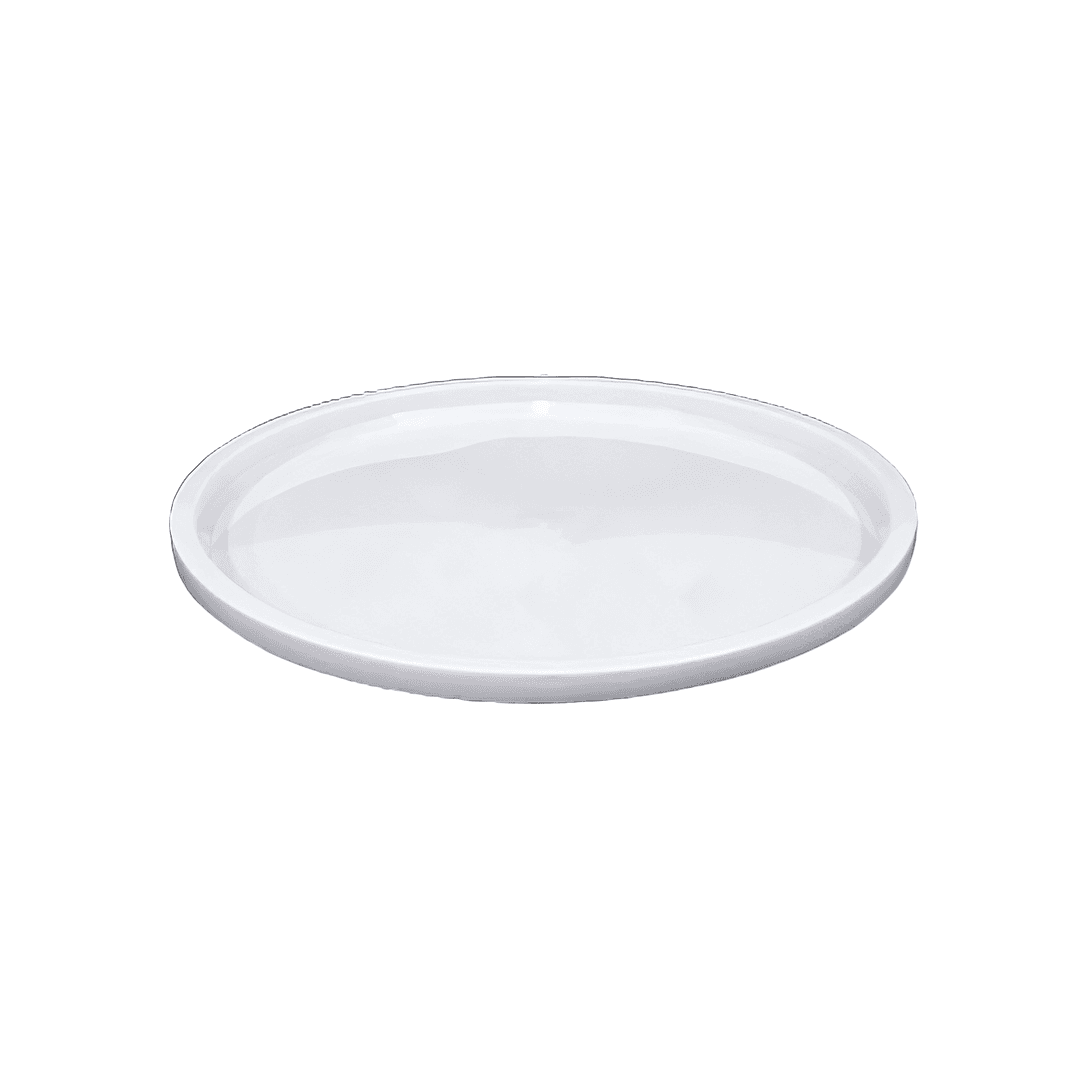 Lid Flat 8.16X8.16X0.48 IN LLDPE White Round For Container 200/Case