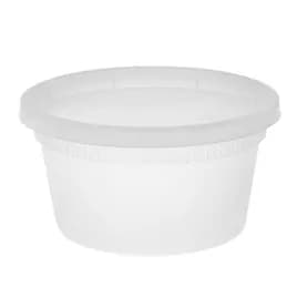Deli Container Base & Lid Combo 12 OZ PP LLDPE Clear Round 240/Case