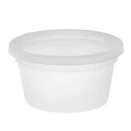 Deli Container Base & Lid Combo 12 OZ PP LLDPE Clear Round 240/Case