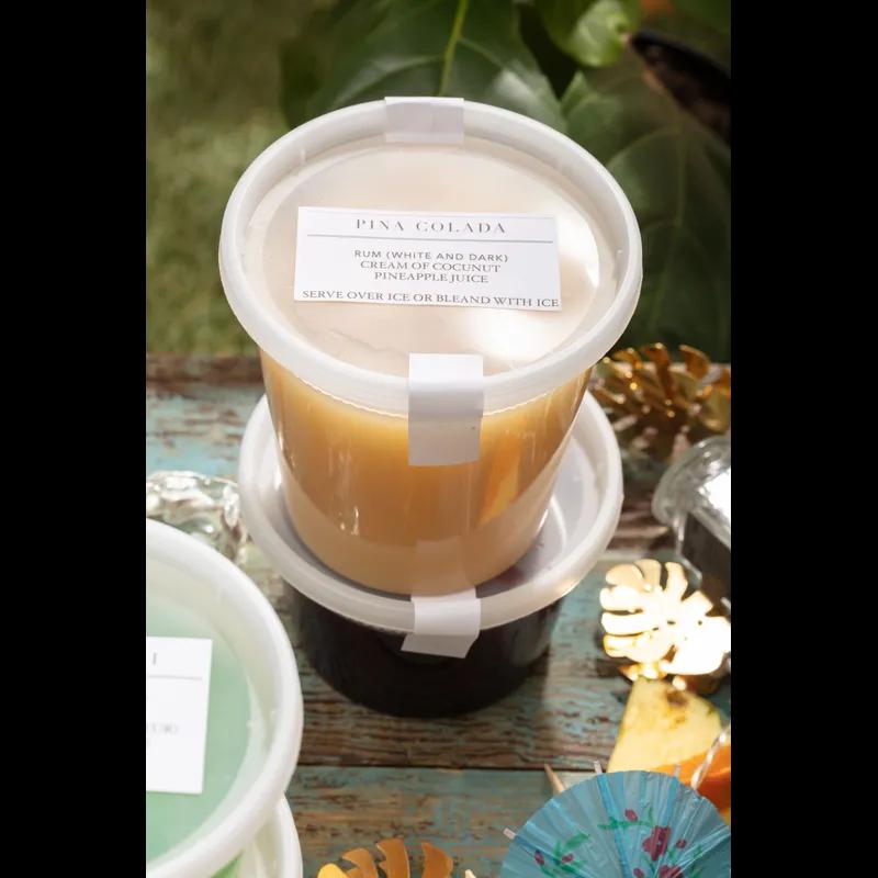 Deli Container Base & Lid Combo With Flat Lid 24 OZ PP LLDPE Clear Round 240/Case