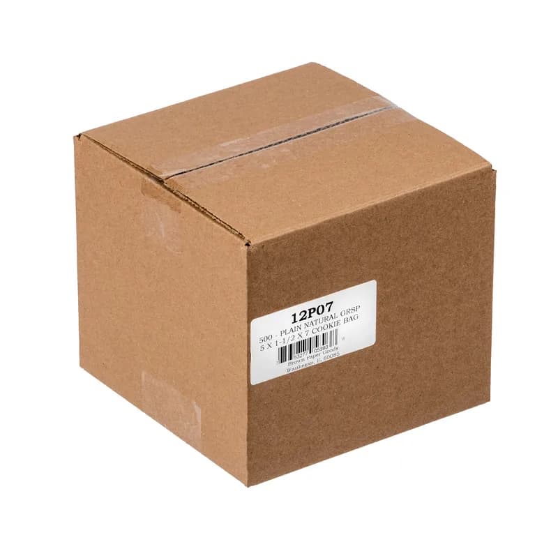 Bread Cookie Bag 5X1.5X7 IN Paper Natural Plain Panel With Window 2000/Case
