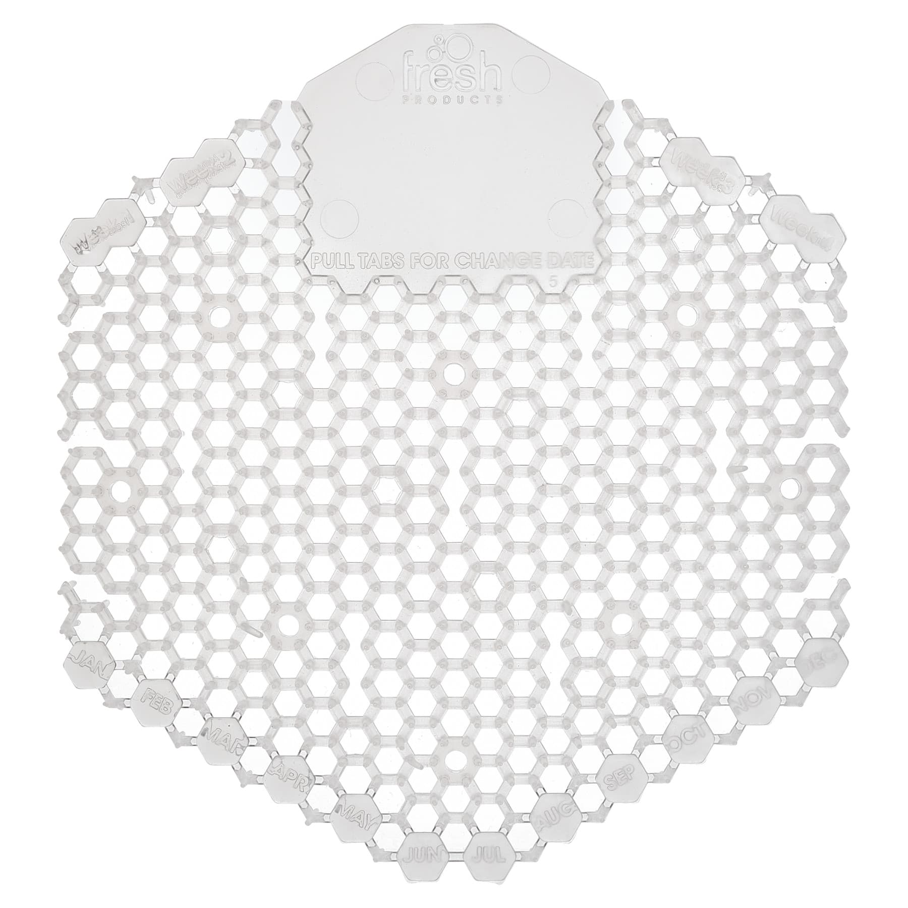 Wave 3D Urinal Screen Honeysuckle White EVA 7X6.5X0.66 IN Deodorizer 10 Count/Pack 6 Packs/Case 60 Count/Case